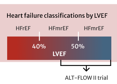 Heart failure classifications by LVEF