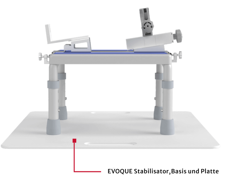 Stabiliser, base, and plate