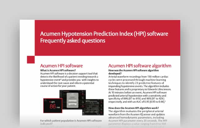 FAQ's Acumen HPI software