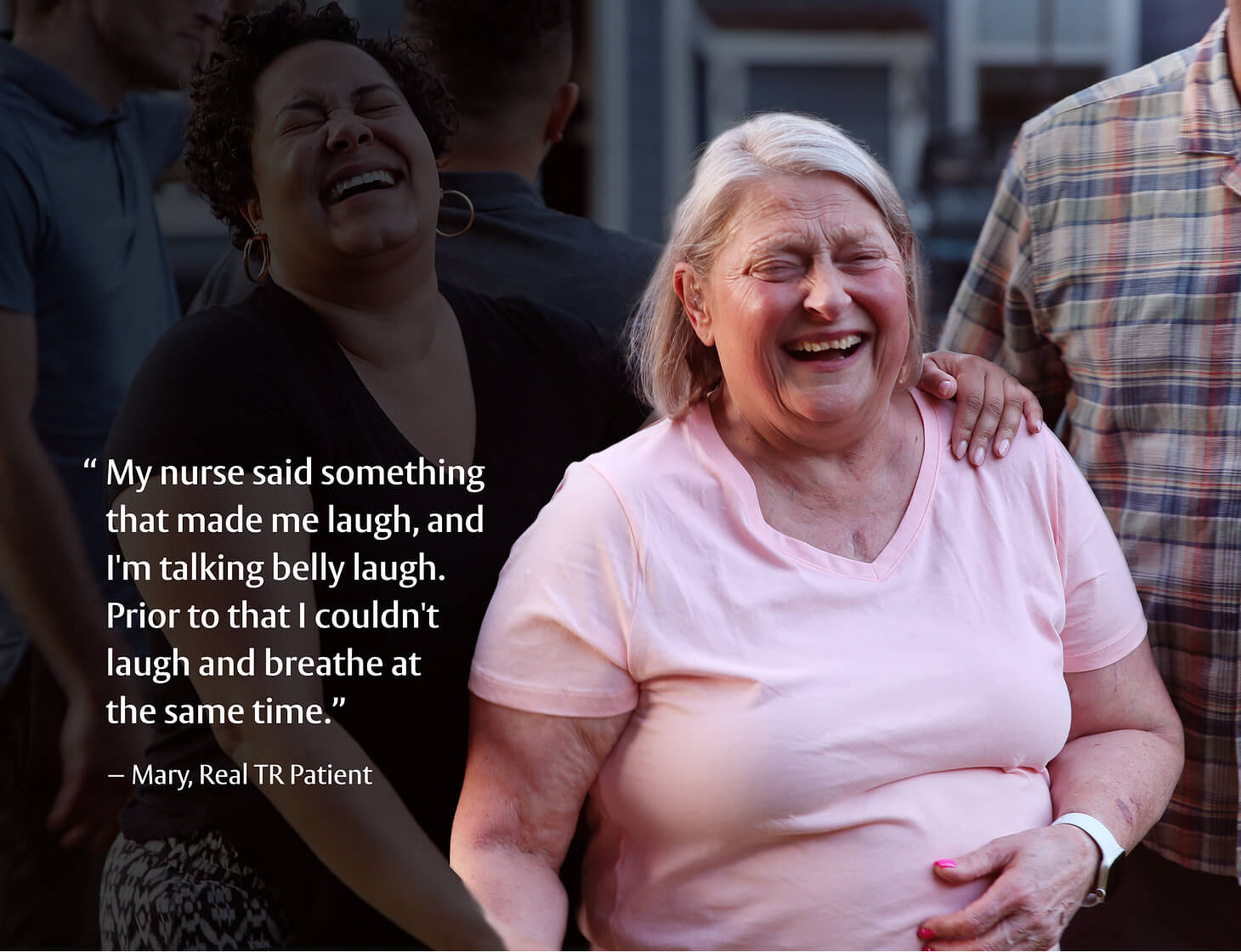 TTVR patient Mary crying of joy