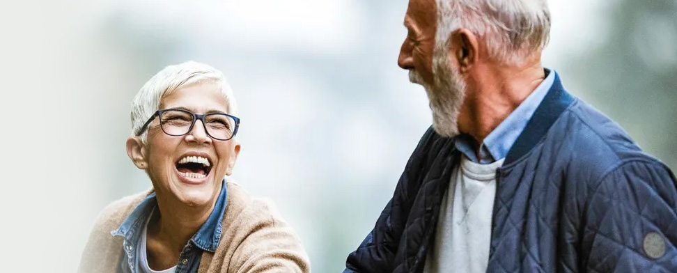 couple laughing