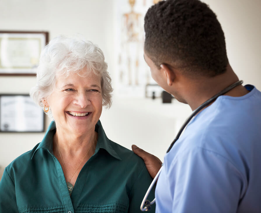 Doctor with patient