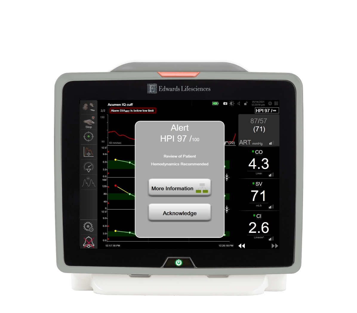HPI high alert popup