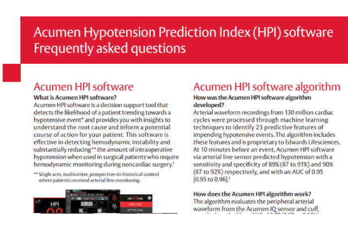 FAQ's Acumen HPI software