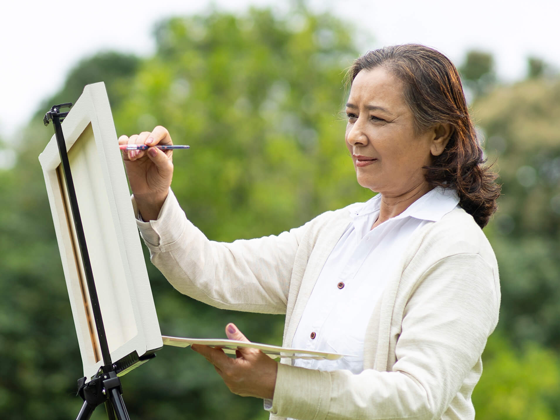 woman smiling