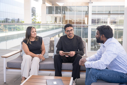 Edwards employees in a meeting