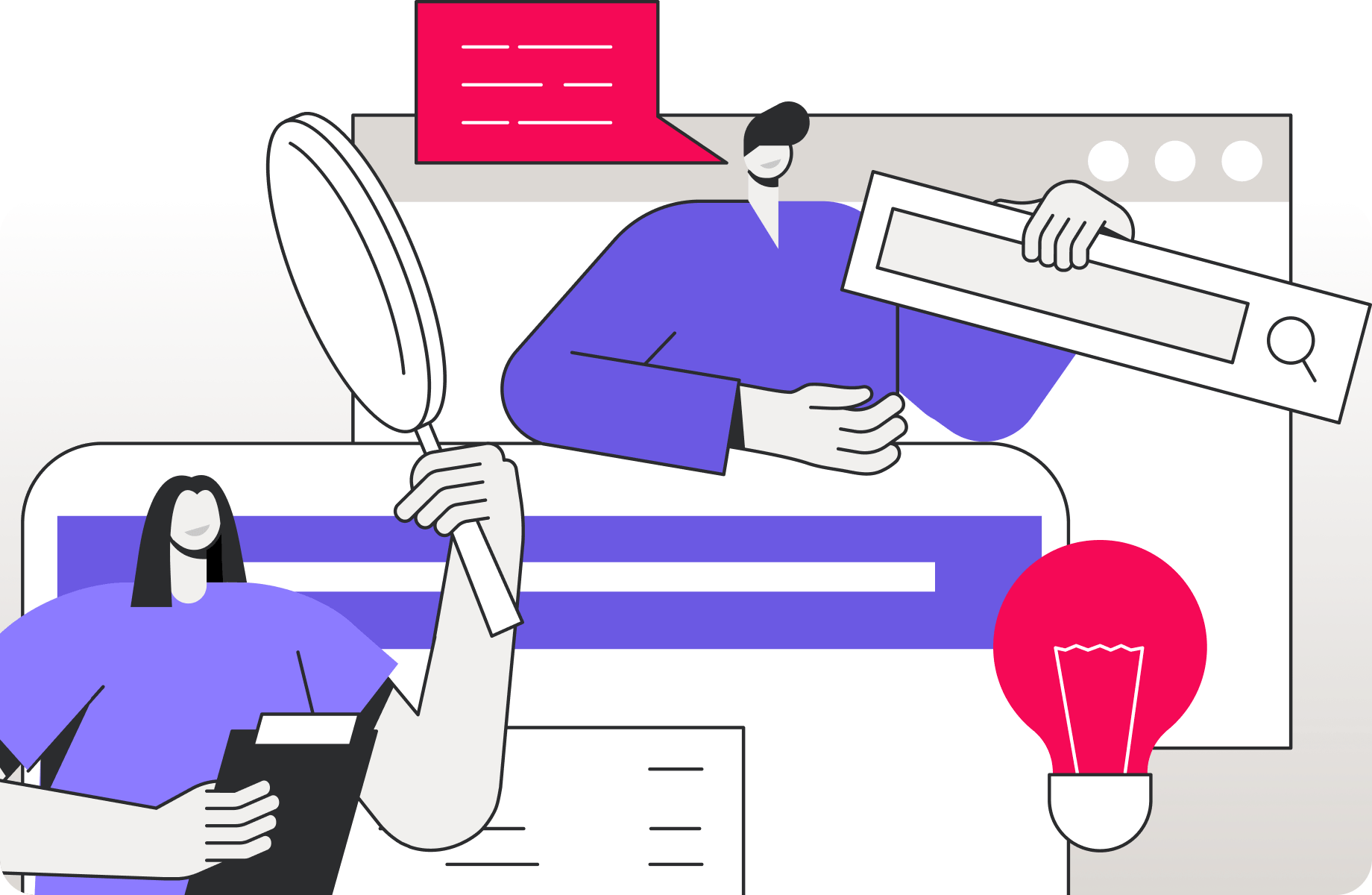 Abstract illustration of user testing