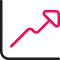 Increasing trend chart icon