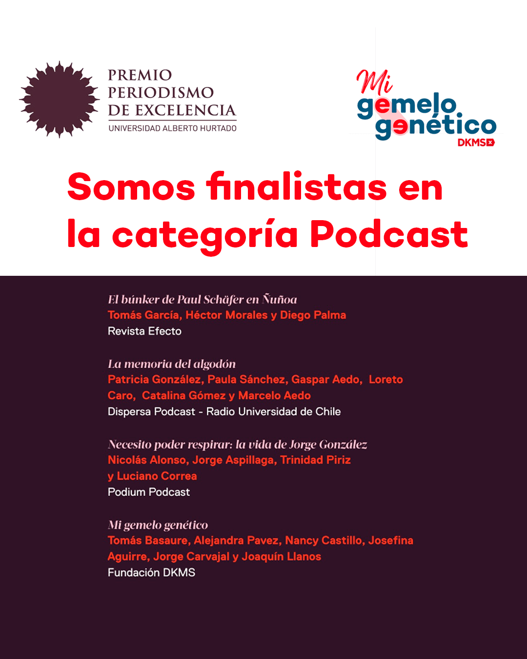 Premio Periodismo de Excelencia, categoría Podcast Premio Periodismo de Excelencia, categoría Podcast