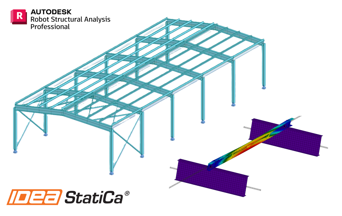 Robot Structural Analysis BIM-koppeling voor staalstaaf ontwerp (EN)