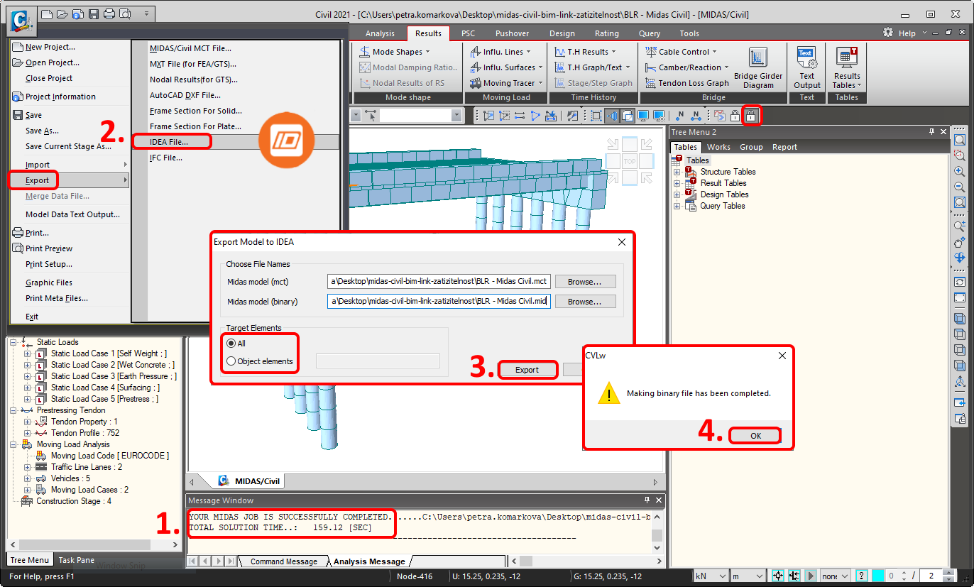 midas to IDEA StatiCa workflow
