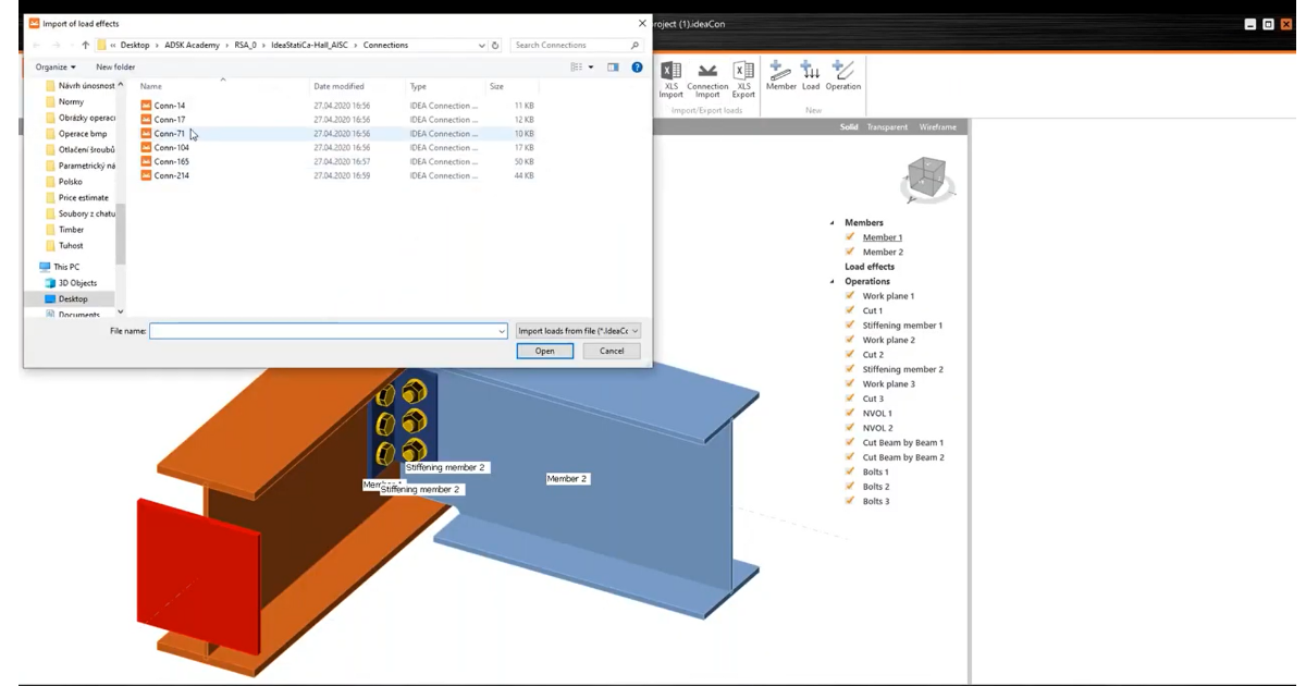 Joining of FEA-Robot and CAD-Advance Steel model together in practice