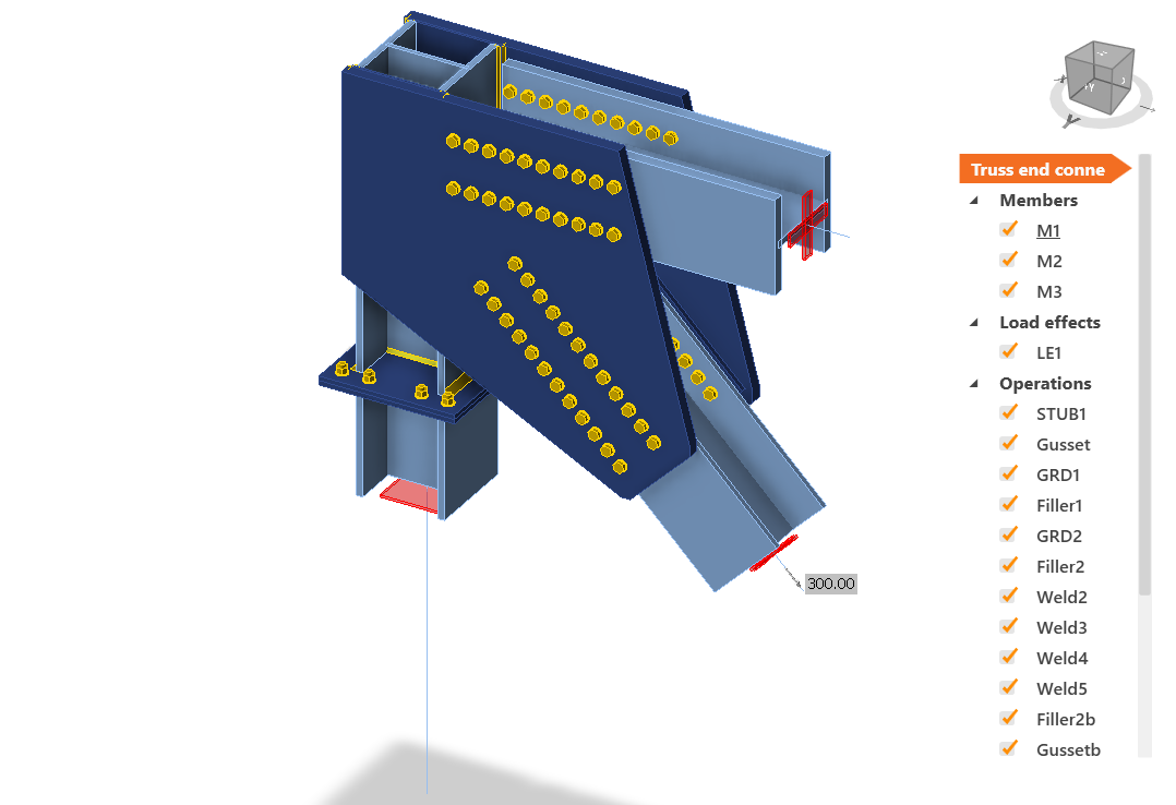 Truss end column gusset plates and fillers