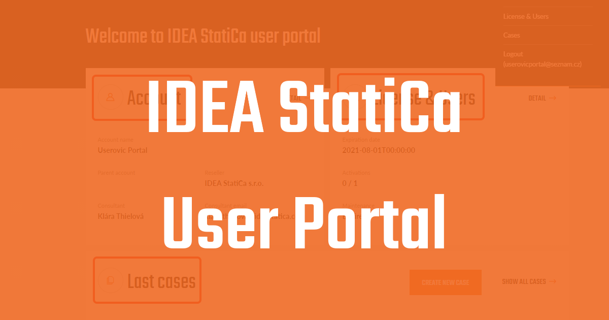 Découvrez le portail utilisateur IDEA StatiCa