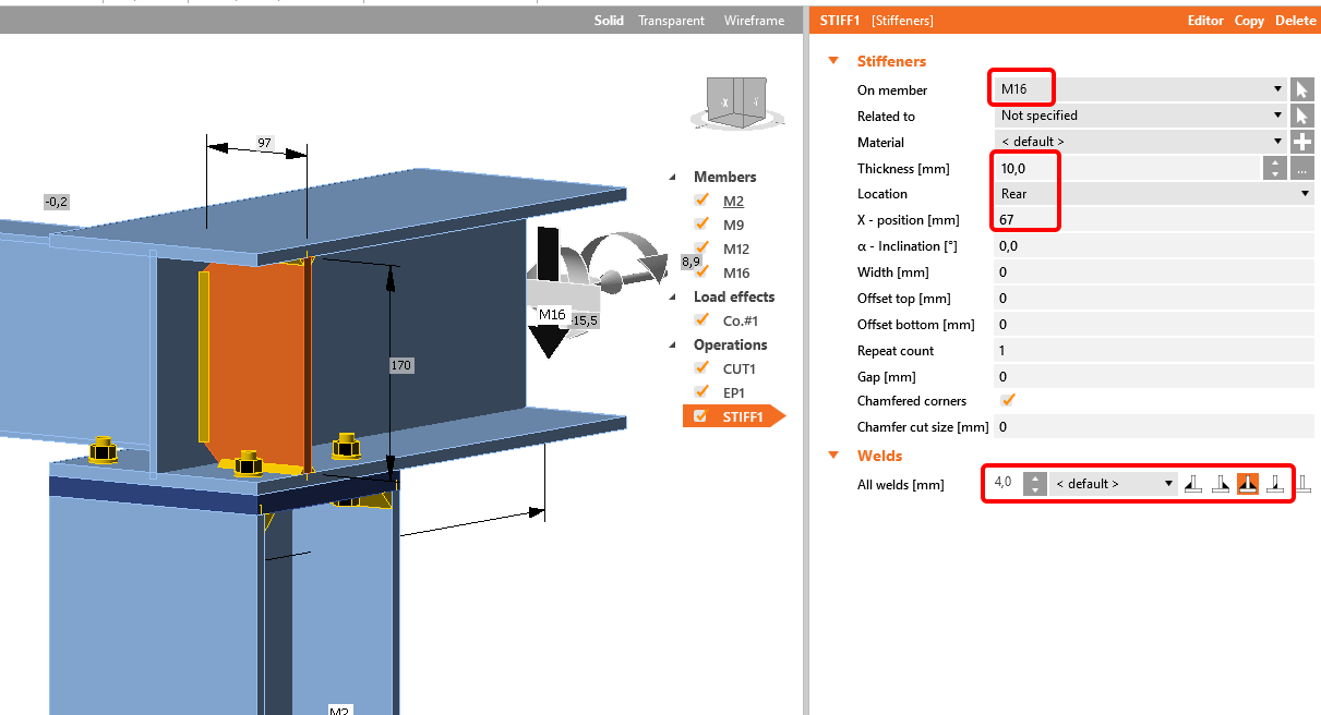 AxisVM-OperAxisVM - Stiffeneration Stiffener