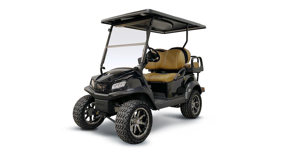 4 passenger lifted Club Car used golf cart.
