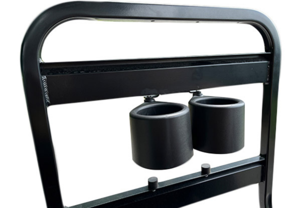 VersAttach™ Grab Bar and Rear Cup Holders for the rear-facing row of a Club Car Onward golf cart.