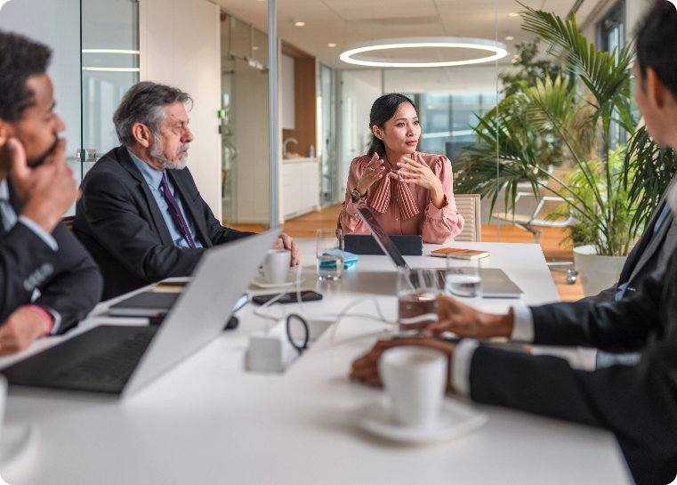 business meeting around table