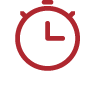 Red time clock icon