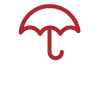 Red umbrella icon