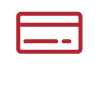 Red credit card icon