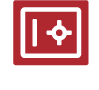 Red safety vault icon