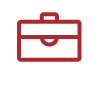 Red brief case icon