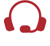 Customer service headset with microphone icon