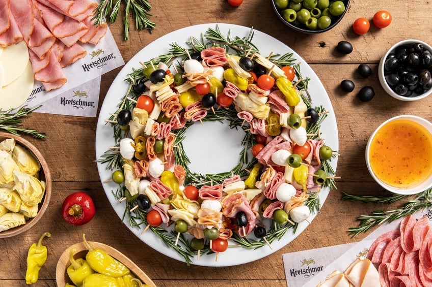 Antipasto Holiday Wreath