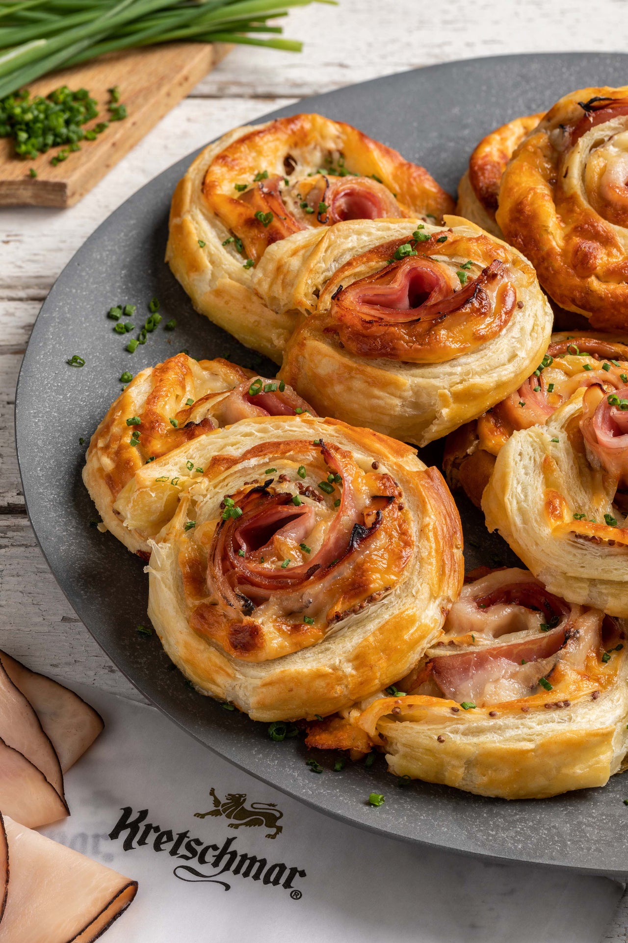 Ham Turkey and Cheese Pastry Scrolls