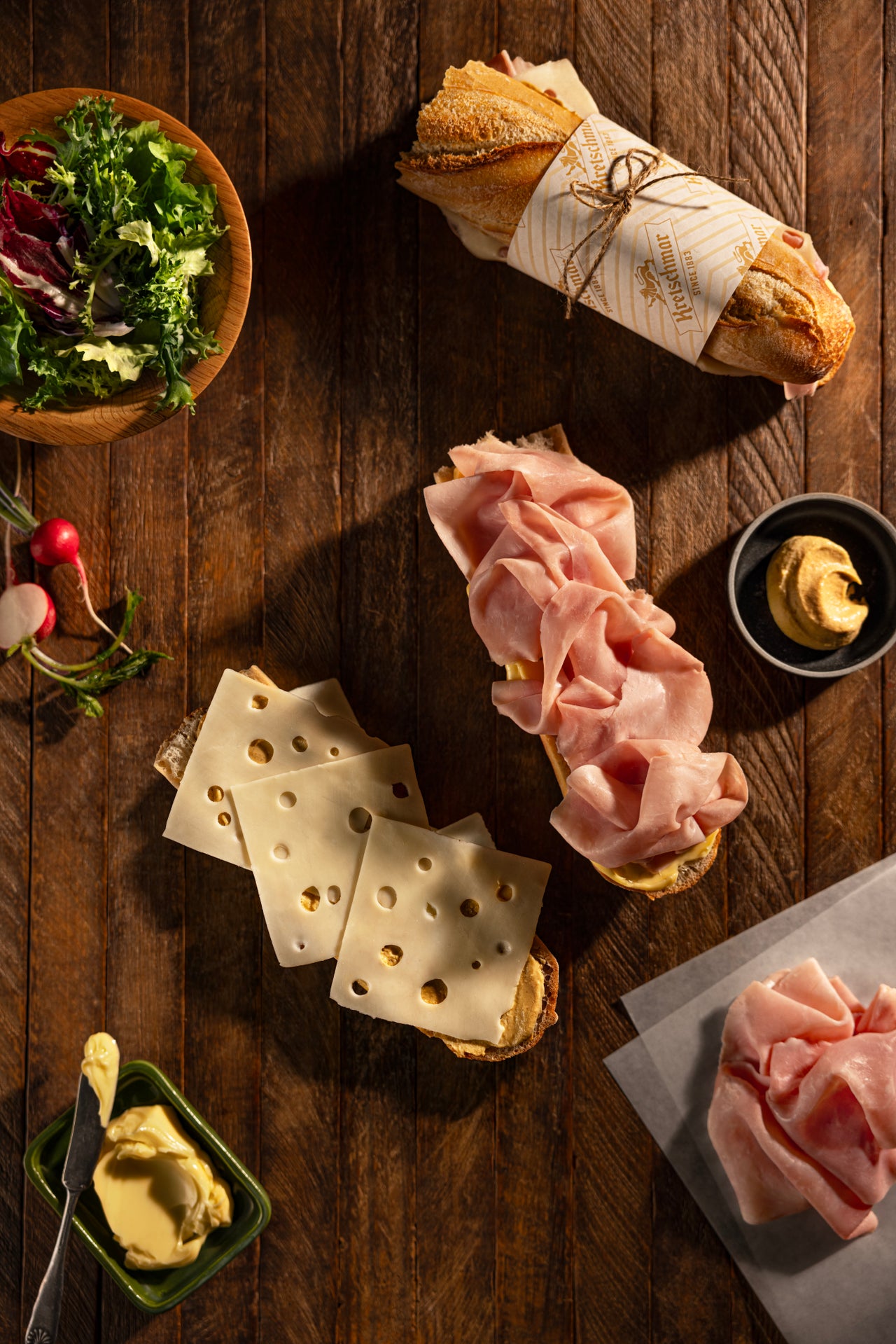 Traditional Cooked Ham & Swiss Baguette