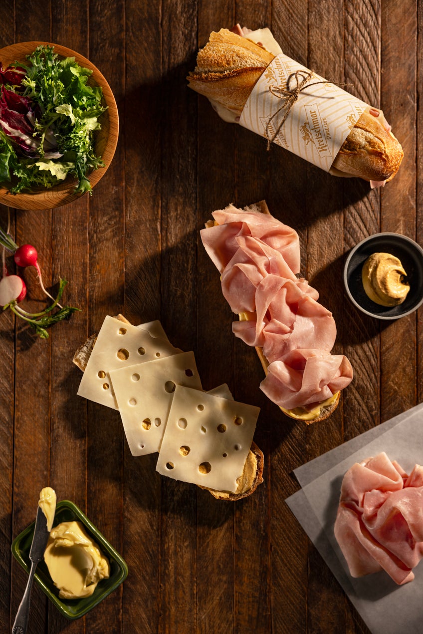 Traditional Cooked Ham & Swiss Baguette