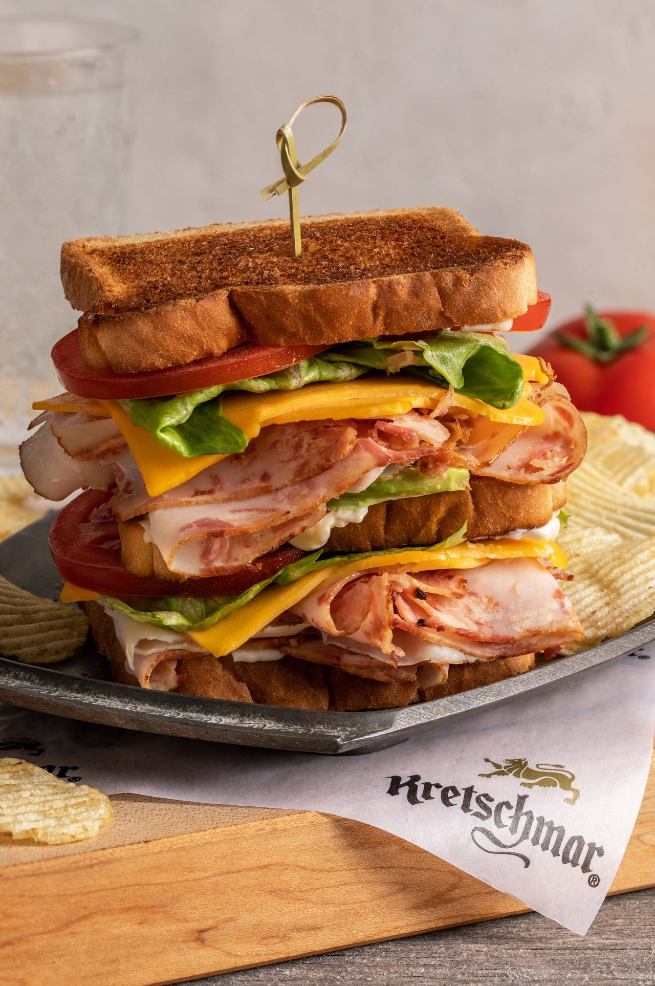 Bacon Encrusted Turkey Club Sandwich