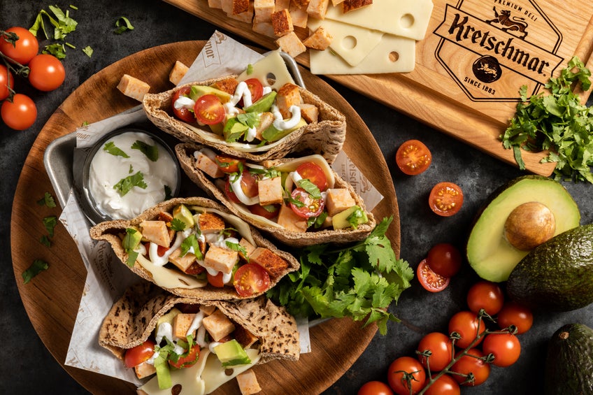  Buffalo Chicken & Avocado Pita Pockets	