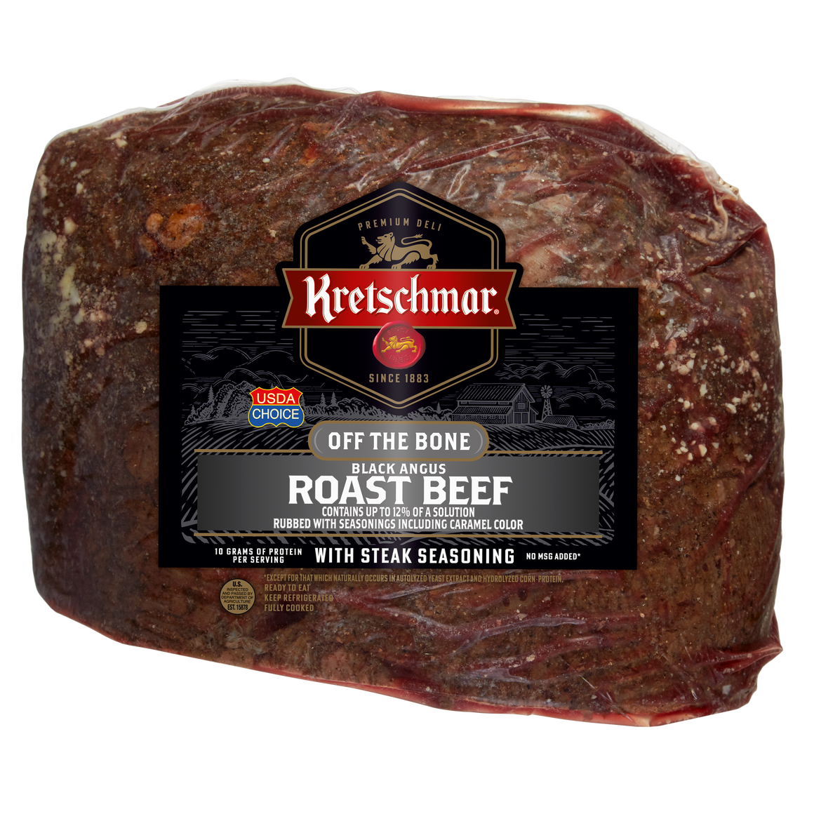 Black Angus Off the Bone Roast Beef, Contains up to a 12% Added Solution