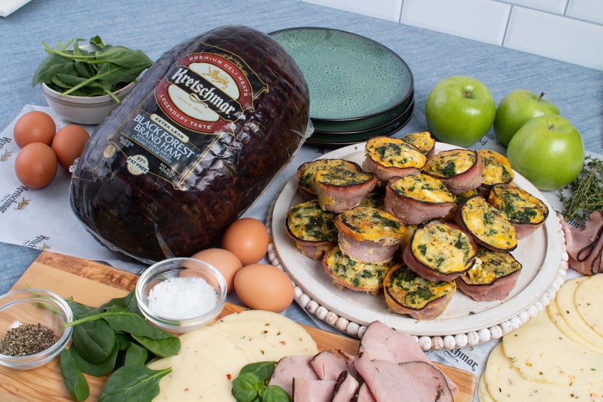 Black Forest Ham & Spinach Frittatas