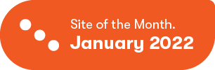 Kentico Site of the Month January 2022 badge