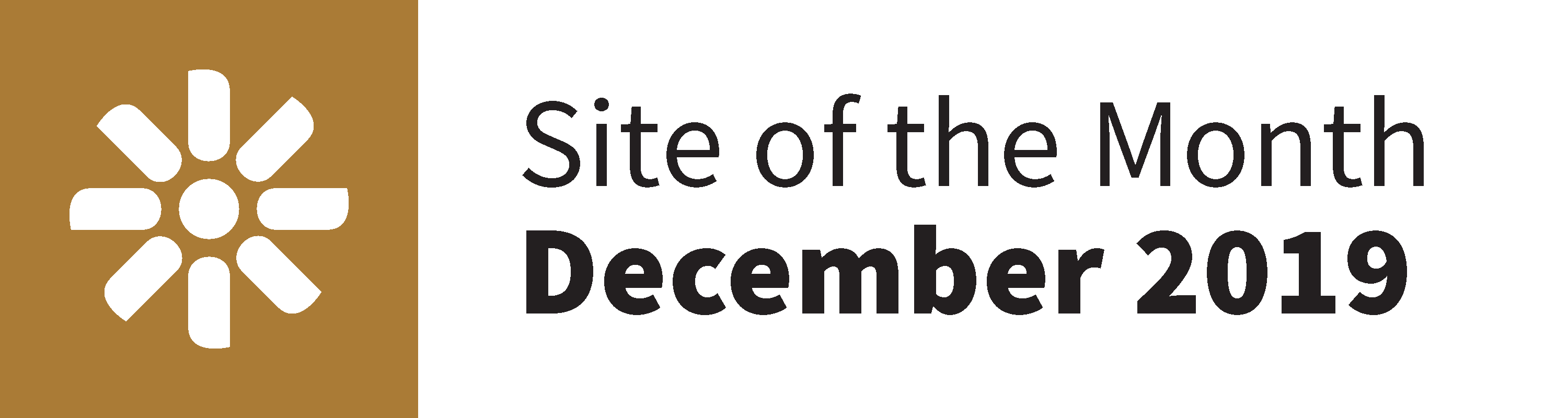 Kentico Site of the Month December 2019 badge
