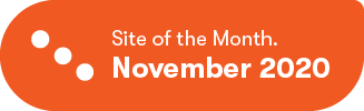 Kentico Site of the Month November 2020 badge