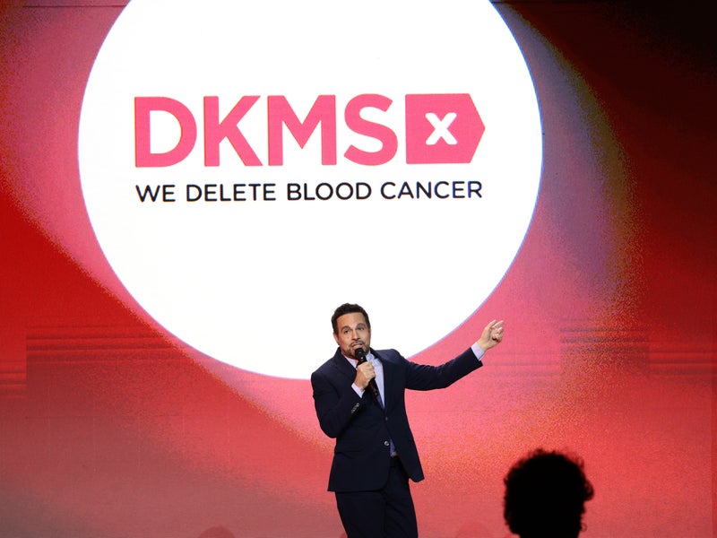 Mario Cantone speaks onstage during the 17th Annual DKMS Gala