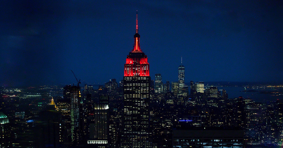 Empire State Building red for DKMS