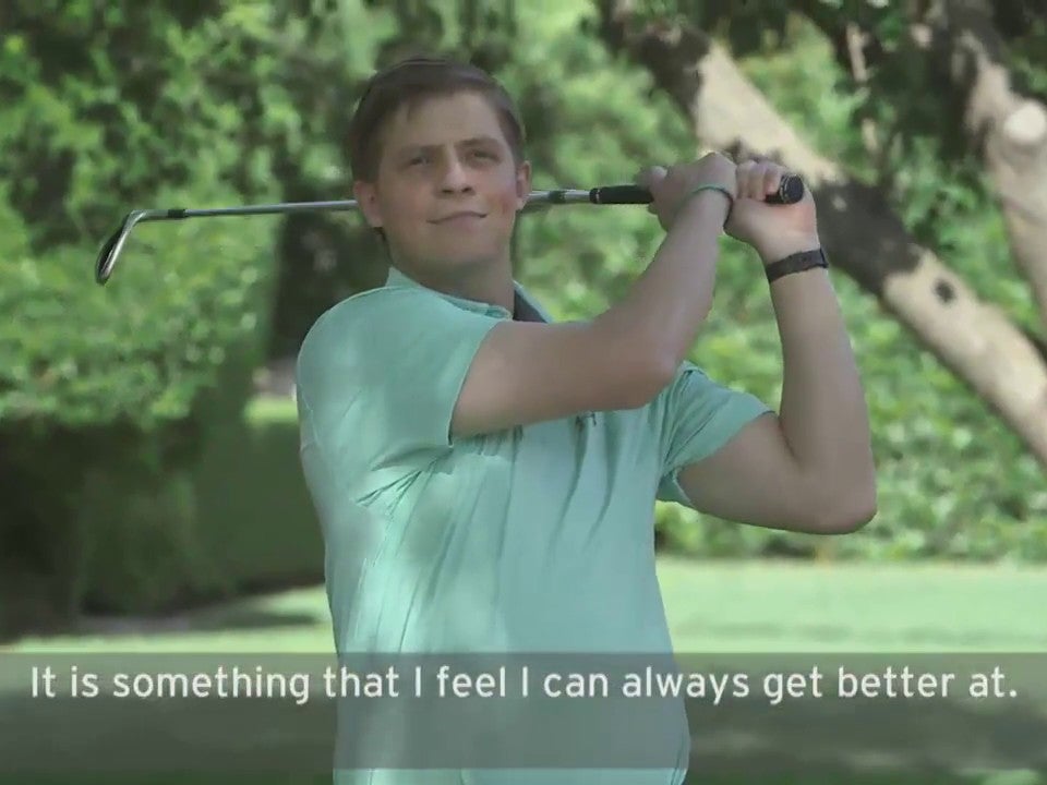 Troy playing golf Troy playing golf