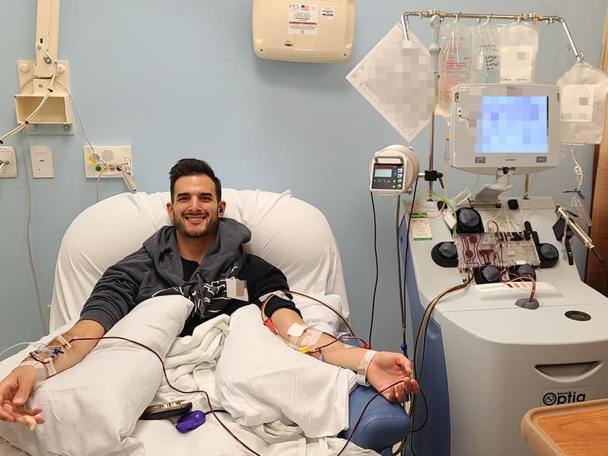 Ari Sohn donating stem cell DKMS Ari Sohn donating stem cell DKMS