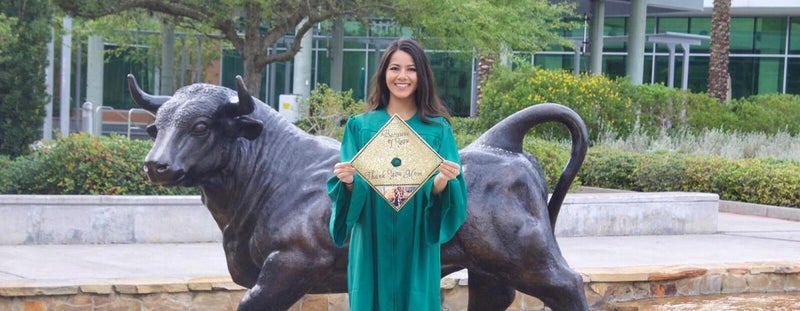 Sneha at her graduation ceremony