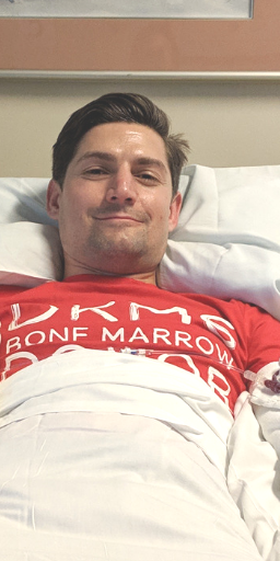 Chris donates via peripheral blood stem cell donation