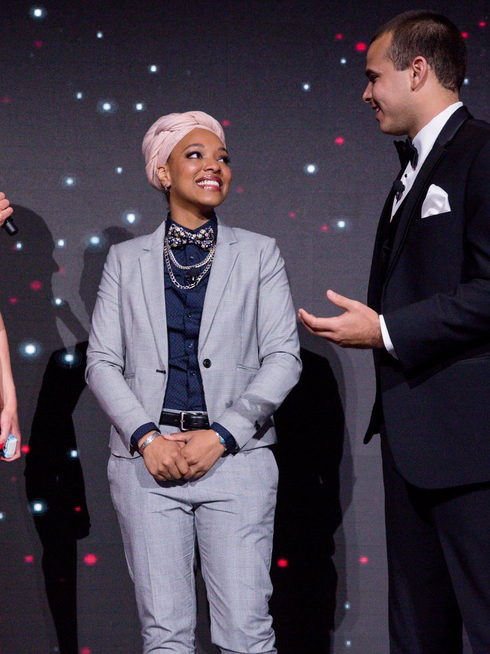 Katharina Harf with Marcus and Matene the first time the met on stage at the 2018 gala. Katharina Harf with Marcus and Matene the first time the met on stage at the 2018 gala.