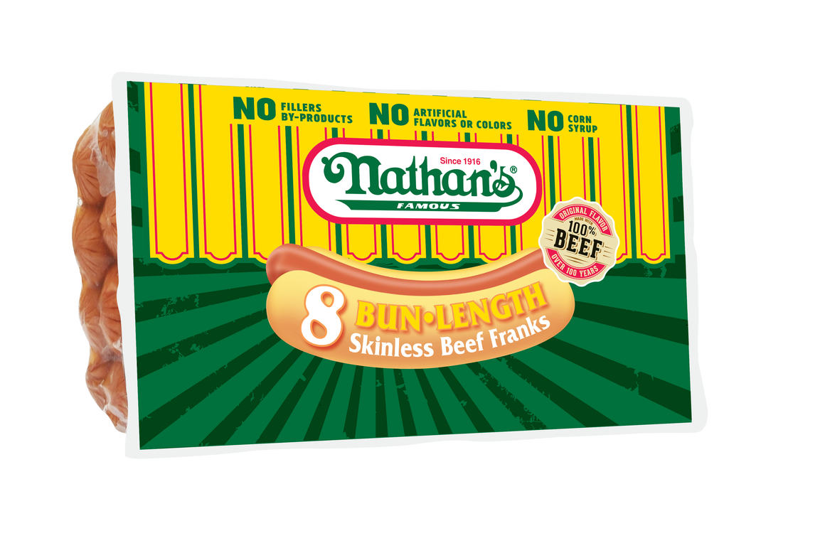 Bun-Length Skinless Beef Franks - 8 Pack