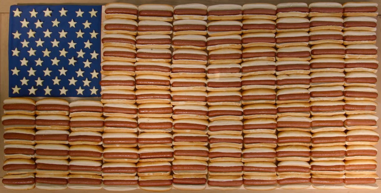 American Flag Jumbo Hot Dog Board