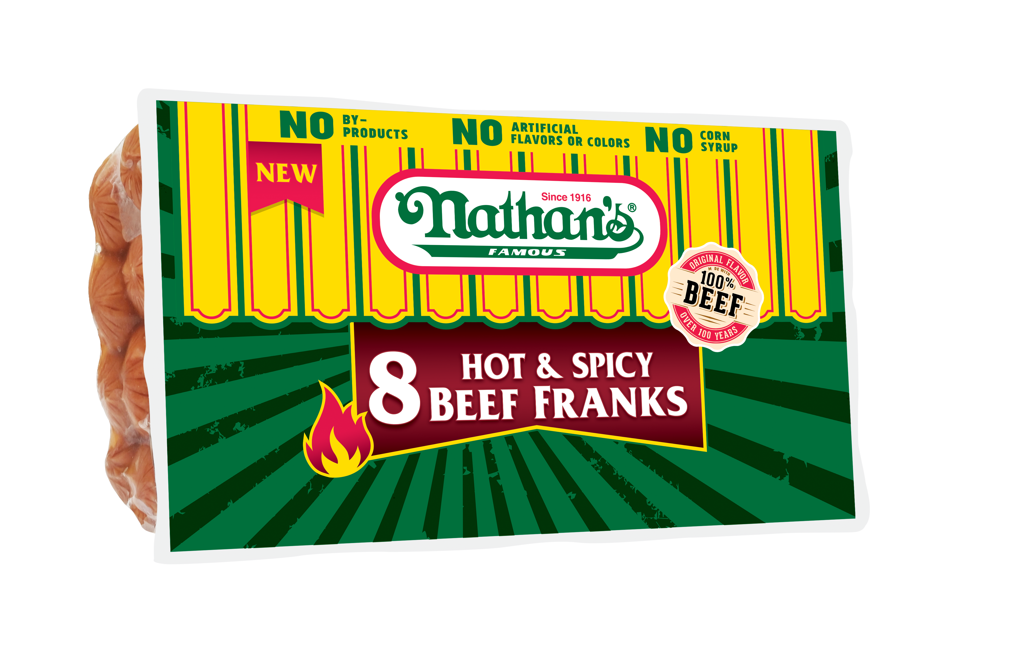 Hot & Spicy Beef Franks - 8 Pack
