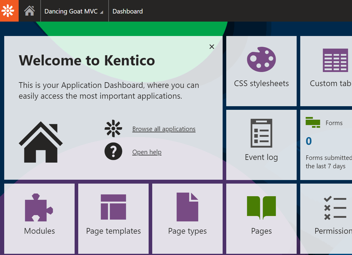 Opening the Macro Console in Kentico 12